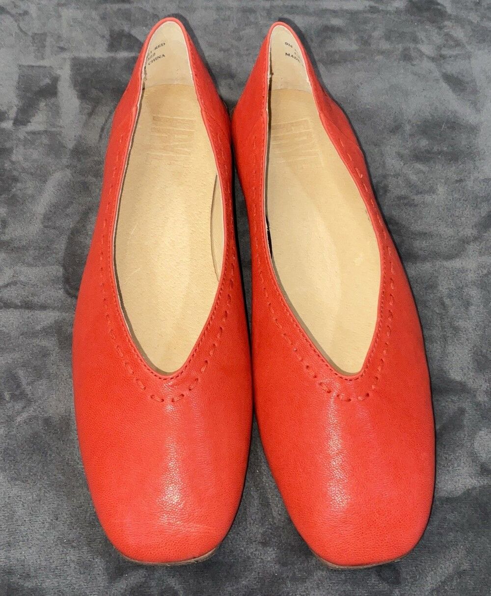 Frye Women’s Claire Flat Shoes,Red Size 9M - Picture 4 of 11